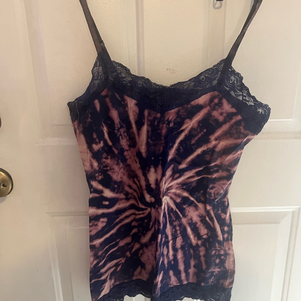 No Boundaries blue reverse tie dyed  Camisole